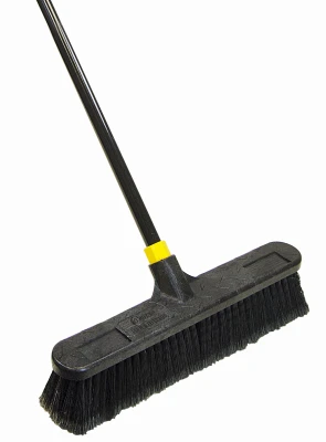 18 Inch Soft Push Broom With 59 Inch Steel Handle