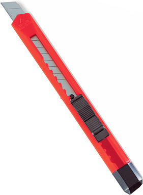 13-pt Snap Blade Utility Knife, 9mm Plastic Construction For Precision Cutting