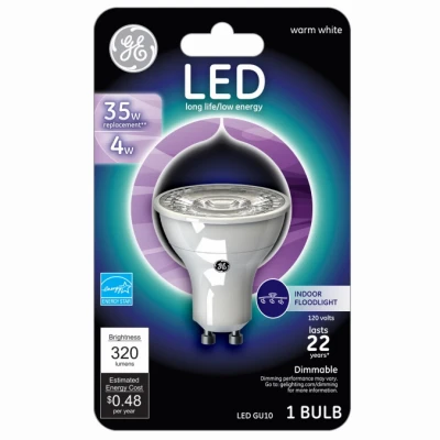 3.7w Gu10 Led Floodlight Bulb, 260 Lumens, Dimmable, 3000k