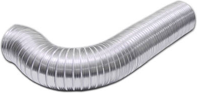 Aluminum Semi-rigid Flexible Duct, 3 Inch X 8 Feet For Venting Applications