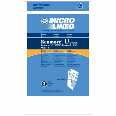 U Style Vacuum Cleaner Bags, 3-pk, Fits Models #50688, #50690, Panasonic U-2