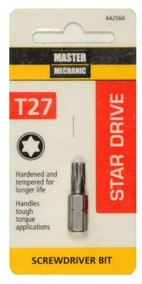 Torx 27 Insert Bit Tip, 1 Inch, Shock Resistant Tool Steel For Maximum Durability