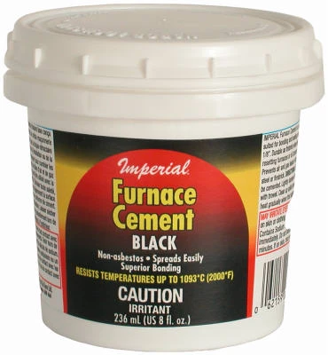 Hi-temperature Furnace Cement, Black & Gray, 8 Oz. For Stoves & Furnaces