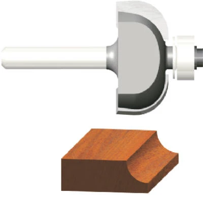 High-Speed Steel Cove Router Bit – 3/8 Inch with 1/4 Inch Shank