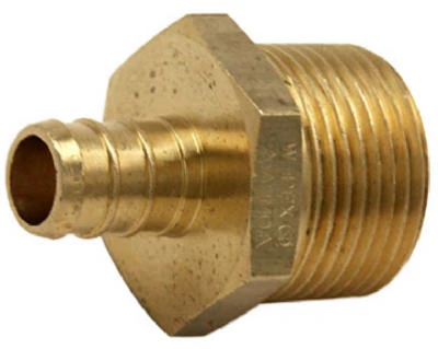 1/2 Inch Lead Free Brass Barb Insert X 3/4 Inch Male Pipe Thread Adapter