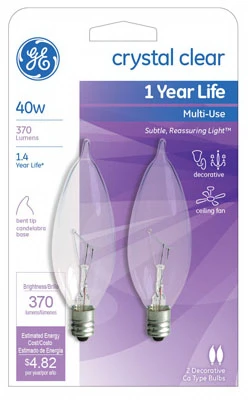 40W CLEAR DECORATIVE BULB