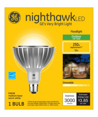 32w Led Outdoor Floodlight Bulb, Par38, Warm White, 3000 Lumens