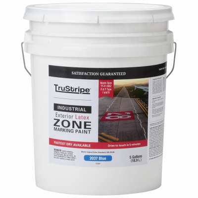 Blue Flat Latex Zone Marking Paint, 5 Gallons, Model Wb-5g