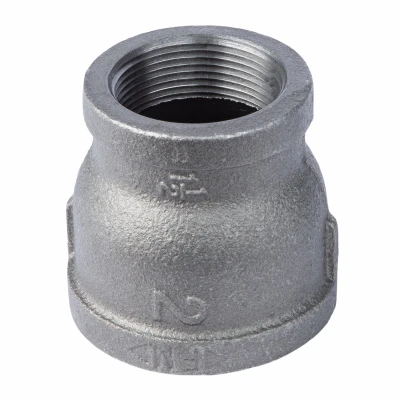 1 Inch by 1/2 Inch Black Steel Pipe Reducing Coupling Fitting