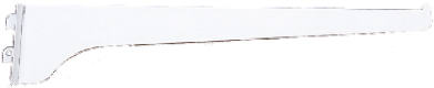 8-inch White Shelf Bracket, Series 80 Standard, 16 Gauge Steel Construction