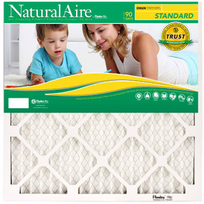 Standard Pleated Air Filter, Merv 8, 21x21x1-in., 90-day Lifespan