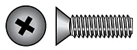 M4-0.70x8 Zinc Plated Flat Head Machine Screw - Model 43654-a