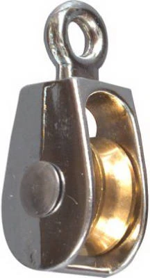3/4-inch Rigid Single Wheel Pulley With Fixed Eye - Safe Working Load 25 Lb