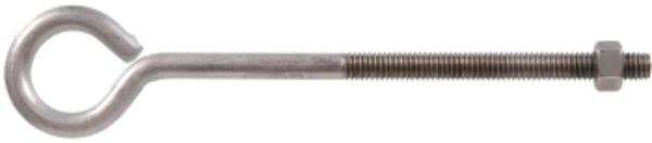 Stainless Steel Eye Bolt 3/8"-16 X 8" With Hex Nut - Durable And Corrosion Resistant