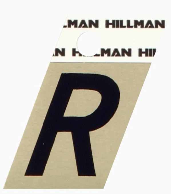 1-1/2" Black/gold Heavy Duty Mylar Letter R