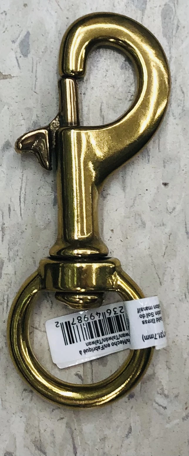 1-1/4" Round Eye Swivel Bolt Snap - Solid Brass - Model 321494