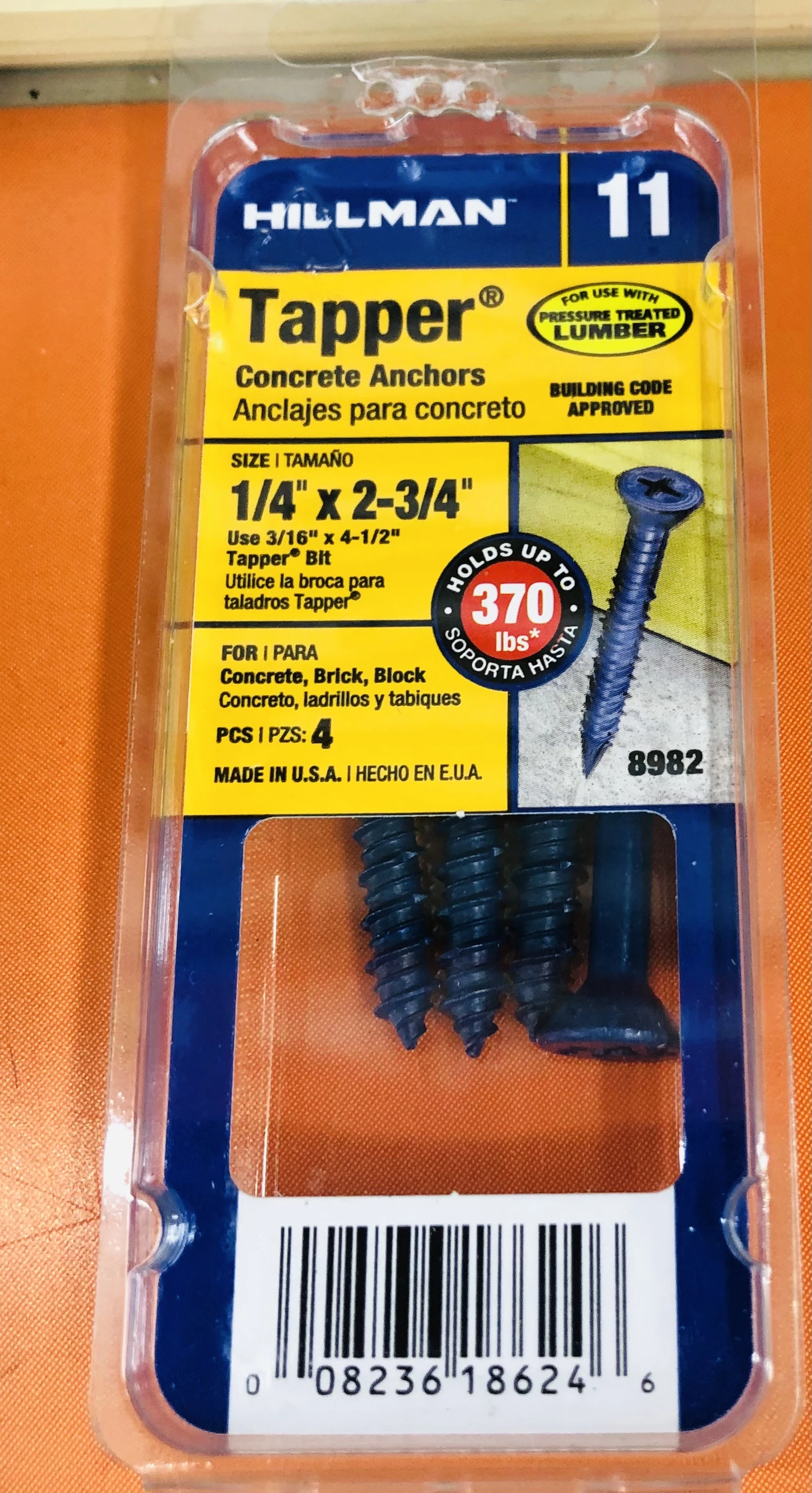 FP-FH CONCT SC 1/4X2-3/4  10