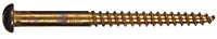 4" X 3/4" Round Slotted Wood Screw Brass - Model 137-p/46122-p