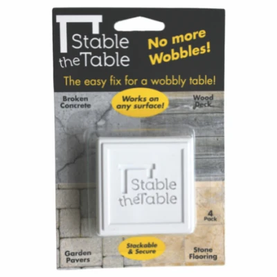 Table Wobble Fixer, White, Square, 4-Pk.