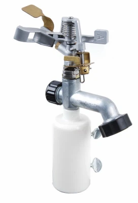 Adjustable T-post Sprinkler With Heavy Duty Brass Impulse Head For Garden And Yard