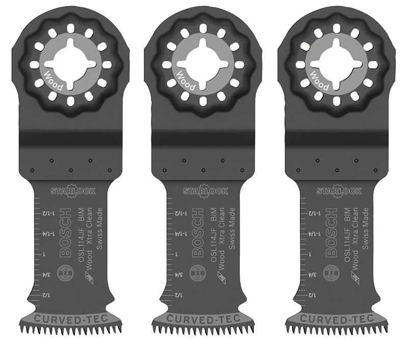 Bosch Starlock 1-1/4 in. X 4 in. L Bi-Metal Plunge Blade 3 pk