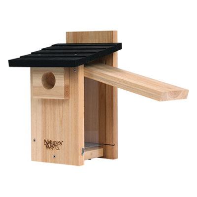 Cedar Bluebird Viewing House With Side Window And Predator Guards