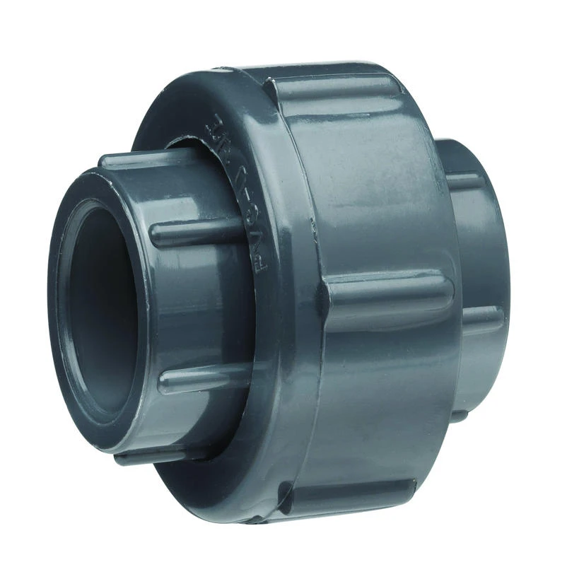 PVC Solvent Weld Slip Pipe Union, Gray, 1 In.