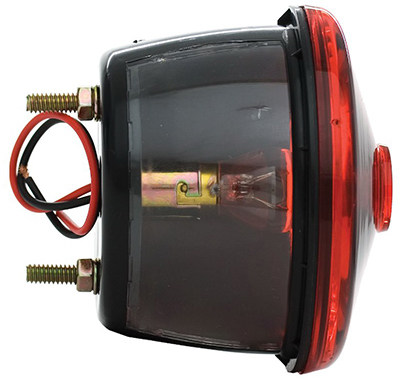 3-3/4 Inch Incandescent Stop, Tail & Turn Light With License Plate Illuminator