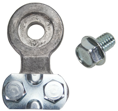 Lead Side Post Terminal For Automotive Batteries With 3/8" Bolt, Fits 1 Awg To 6 Awg