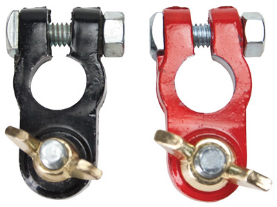 Marine Battery Terminal Set With Red And Black Terminals, Model Uv001480