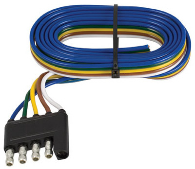 5-way Flat Trailer End Connector With 48-inch Wire