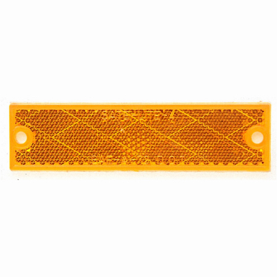 Amber Rectangular Trailer Reflector 4 and 3/8 Inches by 1 and 1/8 Inches