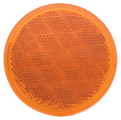 Amber Adhesive Trailer Reflector, 3-3/16 Inches For Enhanced Visibility