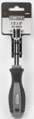 1/2" X 3" Round Solid Nut Driver With Ergonomic Handle