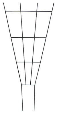 Garden Pot Trellis, Fan Style, Green Steel, 36 X 15 Inches For Climbing Plants
