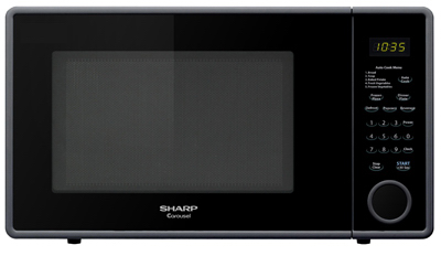 Black Microwave Oven With 11-1/4-inch Turntable And 1.1-cubic Foot Capacity