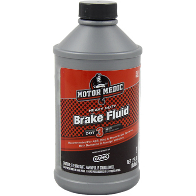 12 Ounce Heavy-duty Dot 3 Brake Fluid For Drum & Disc Brakes