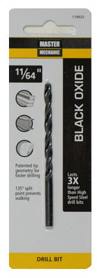 11/64" X 3-1/4" Black Oxide High Speed Steel Drill Bit