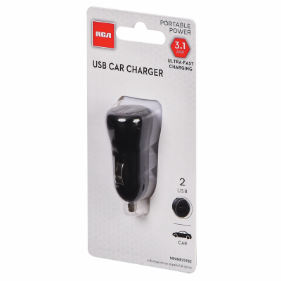 2-usb Mini Car Charger With 2.1 Amp Fast Charging