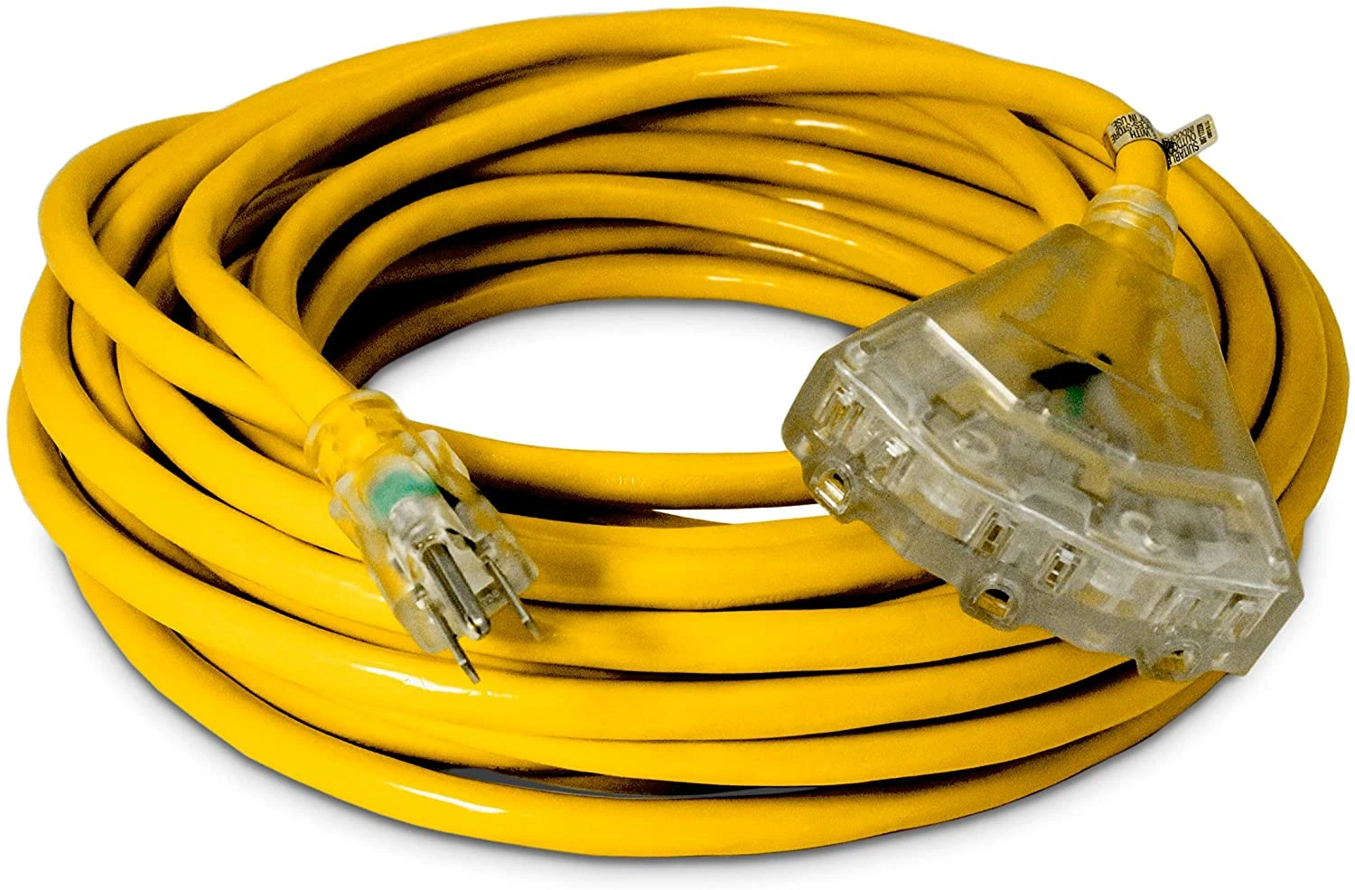 50' 12/3 Sjtw Triple Tap Extension Cord - Blue