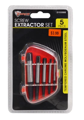 Screw Extractor Set - Essential Hand Tool For Easy Bolt And Screw Removal