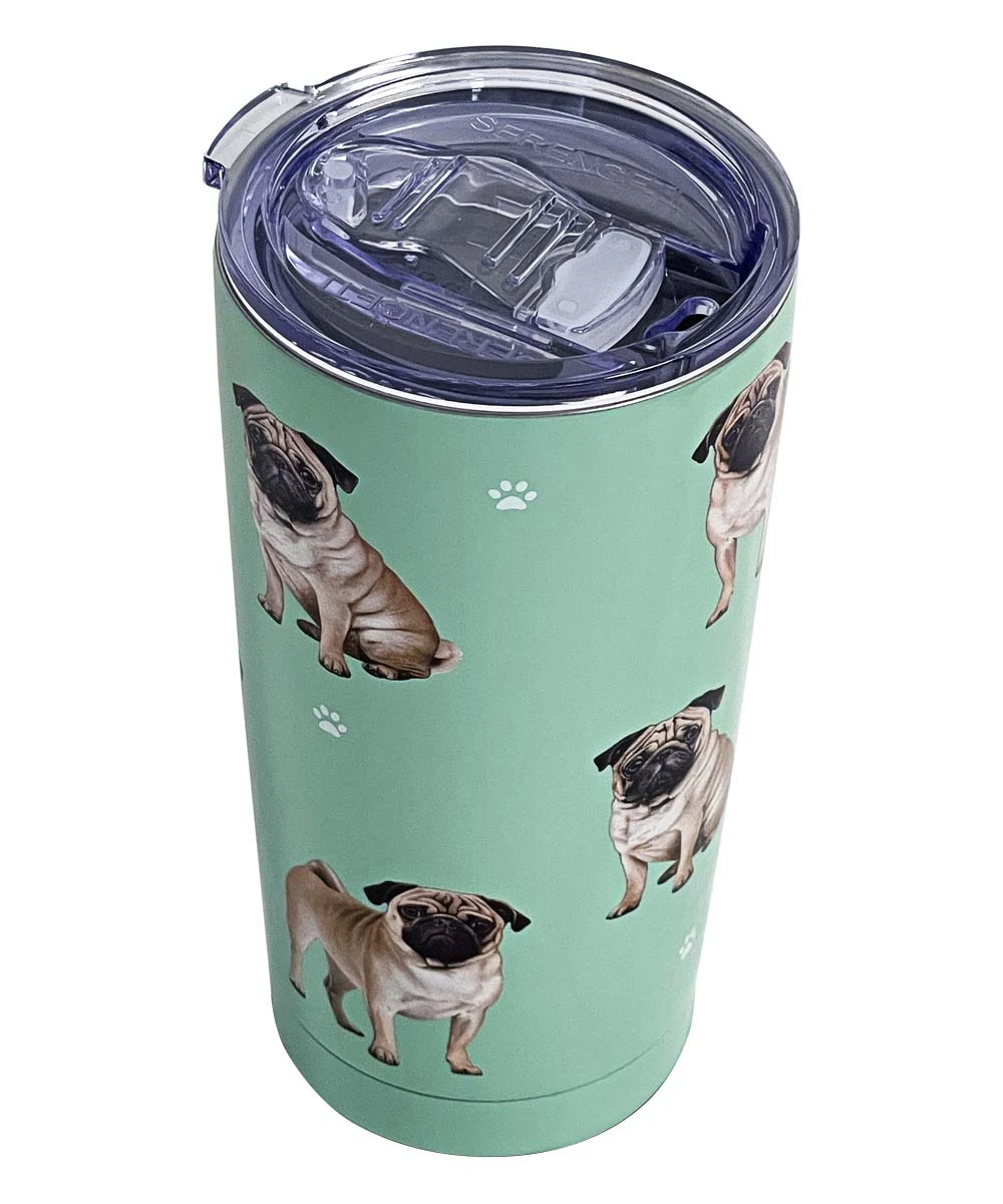 Pug Serengeti Tumbler - E&s Pug Tumbler - Insulated Travel Mug