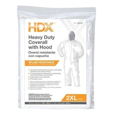 Xxl White Hooded Painter Coverall - Durable, Comfortable, And Protective Workwear