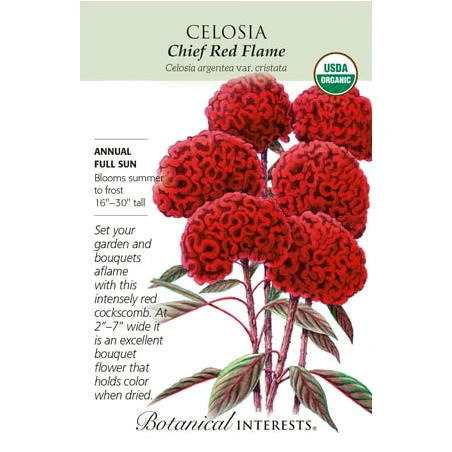 Red Flame Organic Seeds - Vibrant Flowering Plants For Your Garden