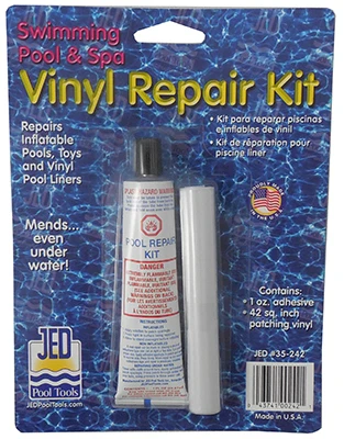 Vinyl Pool Repair Kit With Adhesive And Patches For Inflatable Pools And Toys