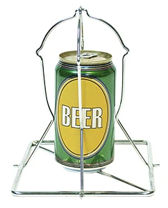 Stainless Steel Beer Can Chicken Roaster For Big Green Egg - Folding Design
