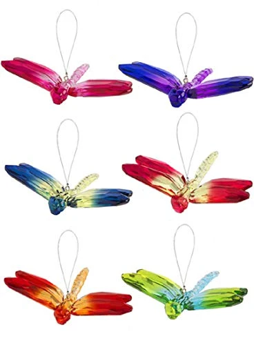 6" Multicolor Acrylic Hanging Dragonfly - Model Acry-112