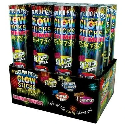 50 Count Glow Stick Tubes - Perfect For Parties, Events, And Emergency Kits