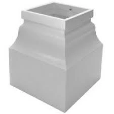 Decorative White Post Cuff For Outdoor Use - Durable And Stylish , Fits Gaines & Janzer Posts