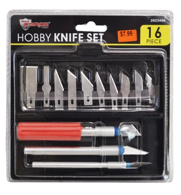 Hobby Knife Set in Case (16 PC)